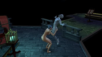 Vampire in lair blowjob