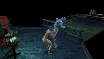 Vampire in lair blowjob