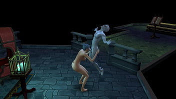 Vampire in lair blowjob