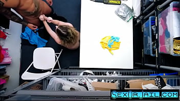 Cute Blonde Fucked By A Hung Tatted Cop thumbnail