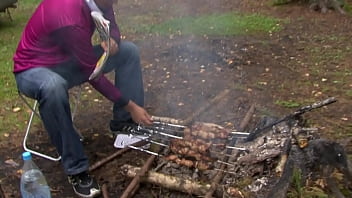 Stepbrother uses a trip to the forest to fuck his older stepsister