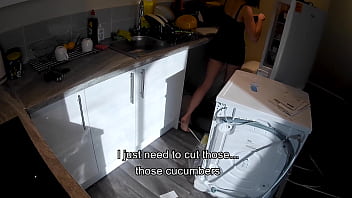 Lucky plumber fucked young single mom in the kitchen Lucky plumber fucked young single mom in the kitchen