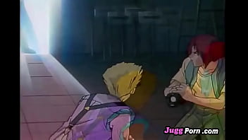 Sexy girl is caught in storage and fucked by three cocks#hentaivídeo