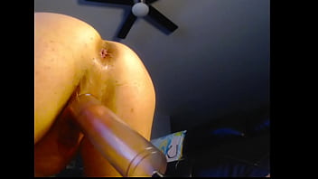 Loganhuge chatbate01 nut pump naked showing big hole bent over Loganhuge chatbate01 nut pump naked showing big hole bent over