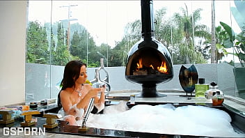 Beautiful big tits brunette milf masturbating in the bathroom