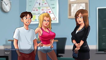 Summertime saga by darkcookie caught masturbating stepsis was putting a huge dildo in her pussy