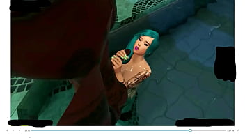 Virtual reality sex in a 3dx world with bbc mfm