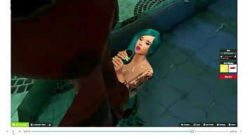 Virtual reality sex in a 3dx world with bbc mfm