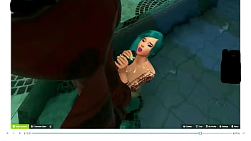 Virtual reality sex in a 3dx world with bbc mfm