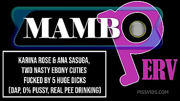 Karina rose & ana sasuga two nasty ebony cuties fucked by 5 huge dicks dap 0% pussy real pee drinking atogm dir