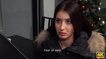 Debt4k lassie has sex with collector because has no money for debt