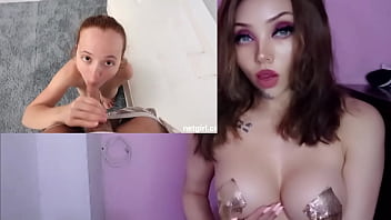 Masturbándome con una tetona tímida