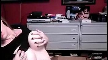 Busty girl stripping