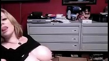 Busty girl stripping