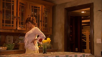 Busty brunette slut slams her dripping snatch on manuel's massive meat