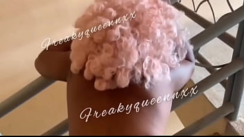 Hot outdoor on the staircase with my tenant’s husband