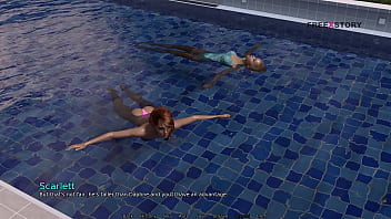 My dorm 4 games in pool mark playing with his stepsister and her friends