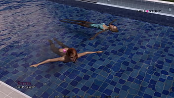 My dorm 4 games in pool mark playing with his stepsister and her friends