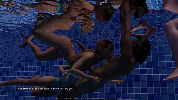 My dorm 4 games in pool mark playing with his stepsister and her friends