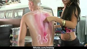 Amateur hottie takes cash for public sex 30