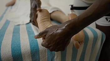 New 2025 julia north gets treated by a black masseur