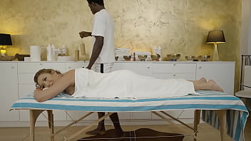 New 2025 julia north gets treated by a black masseur