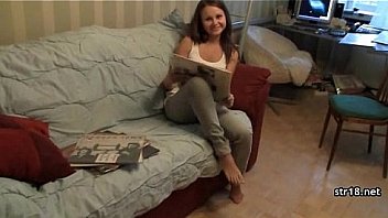 Amazing teen enjoys hard cock