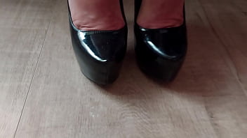 Spit and high heels shoes