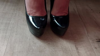Spit and high heels shoes