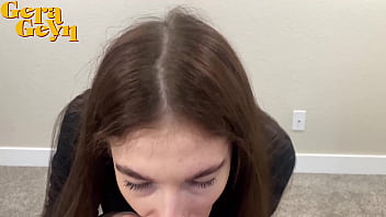 Goth stepsister loves to suck a huge dick