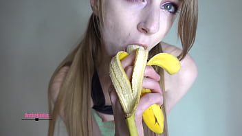 Blowing a banana