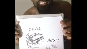 Drawing myself cuddling for free while wearing angel and devil halloween costume 5