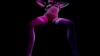 Striptease with a hot blonde that dances with music 3d porn
