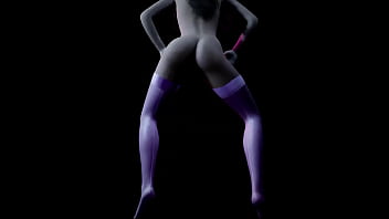 Striptease with a hot blonde that dances with music 3d porn