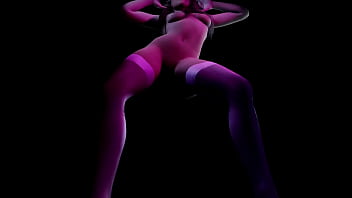 Striptease with a hot blonde that dances with music 3d porn