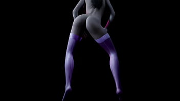 Striptease with a hot blonde that dances with music 3d porn