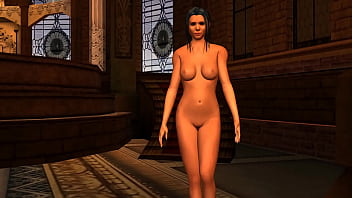 Animated girl in palace