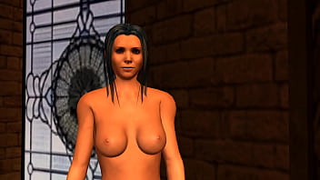 Animated girl in palace