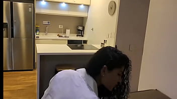 Skinny muscular blonde with big cock fucks big ass all natural cute colombiana latina tublancopapi