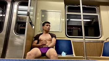 Twink cumshot on chicago public train