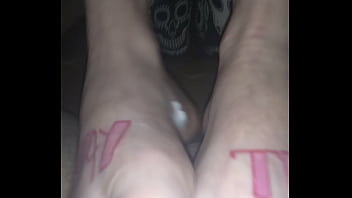 Stroke my cock with your toes