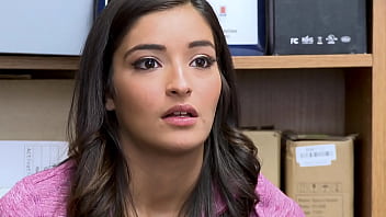 Officer strips emily and finds stolen items on her so he subdues her into taking his cock in different poses while they both moan as they cum with pleasure visit thievez for much more