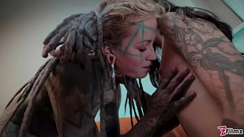 Alternative teen gets anal fucked and has orgasm on big toys