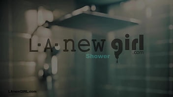 Gorgeous brunette model enjoys a sensual bath