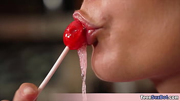 Cute teenie likes to give harsh blowjobs