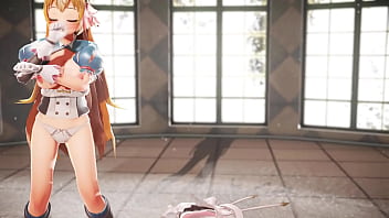 Anime girl strip dancing video