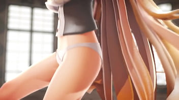 Anime girl strip dancing video