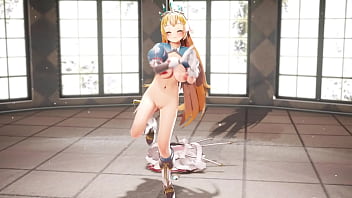 Anime girl strip dancing video