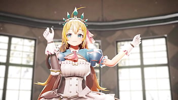 Anime girl strip dancing video