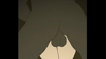 Elf confronts a beast in the woods